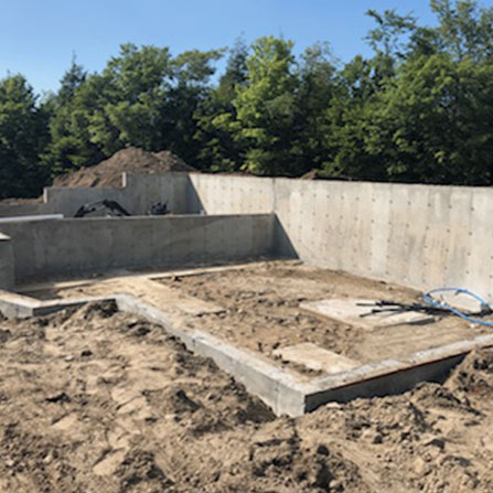 Maison neuve fondations